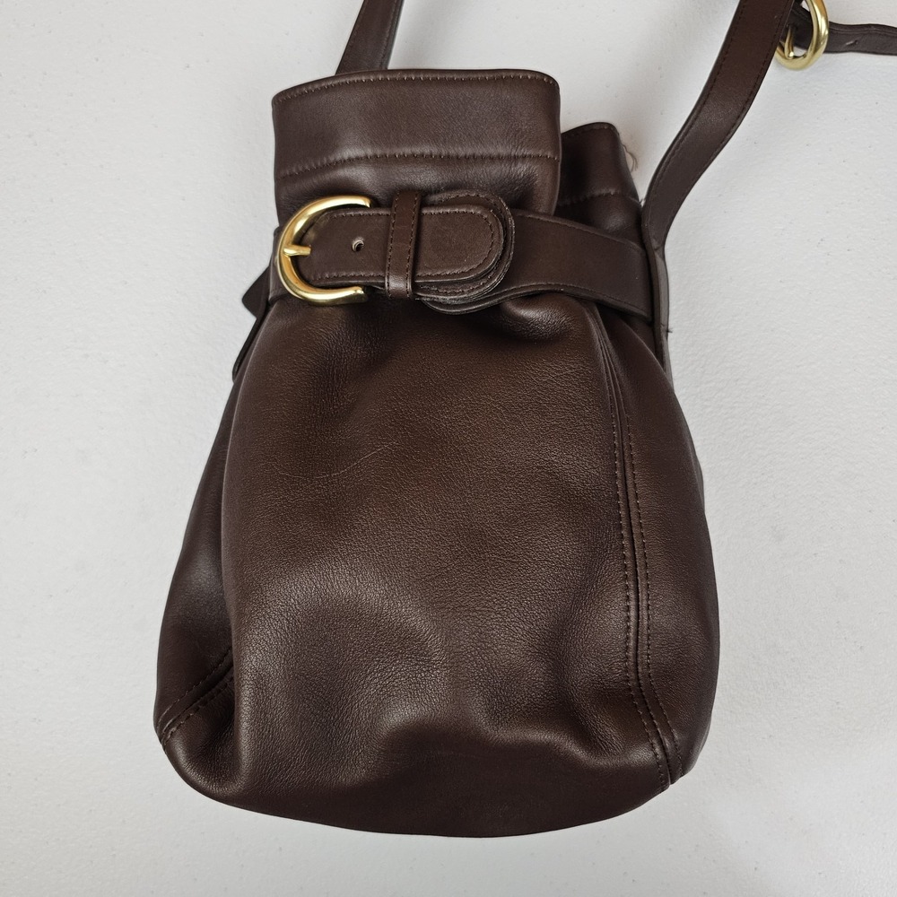 Coach Soho Belted Bucket Bag Women Small Brown Vintage 90s Crossbody 4156